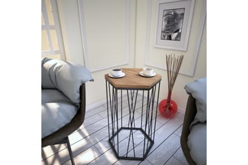 Sidobord Ubbeboda 40 cm Hexagon - Ljusbrun/Svart - Möbler - Bord & matgrupp - Avlastningsbord & sidobord - Lampbord & sidobord