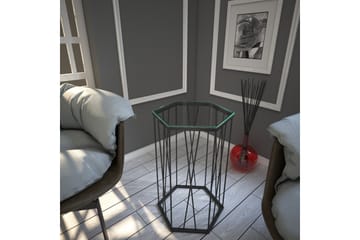 Sidobord Ubbeboda 40 cm Hexagon - Svart/Silver - Möbler - Bord & matgrupp - Avlastningsbord & sidobord - Lampbord & sidobord