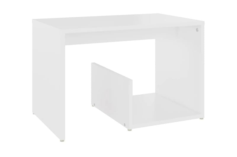Sidobord vit 59x36x38 cm spånskiva - Vit - Lampbord & sidobord - Brickbord & småbord