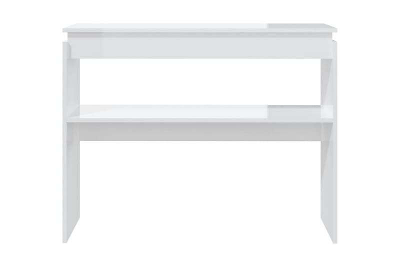 Sidobord vit högglans 102x30x80 cm spånskiva - Vit - Lampbord & sidobord - Brickbord & småbord