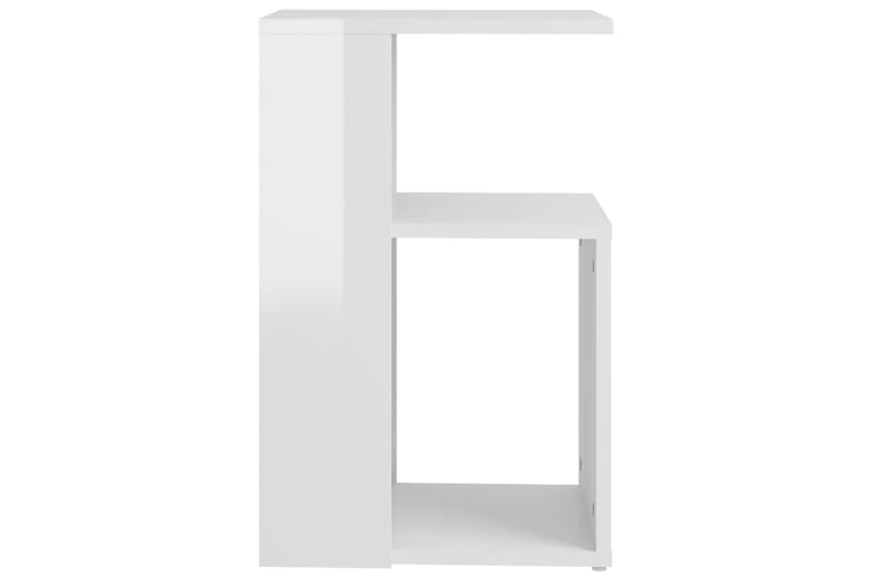 Sidobord vit högglans 36x30x56 cm spånskiva - Vit - Lampbord & sidobord - Brickbord & småbord