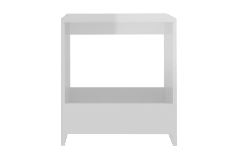 Sidobord vit högglans 50x26x50 cm spånskiva - Vit - Lampbord & sidobord - Brickbord & småbord