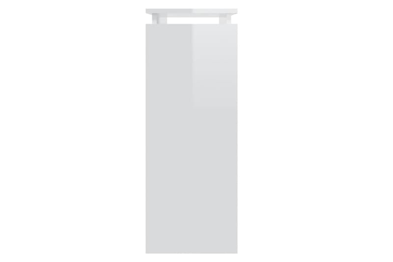 Sidobord vit högglans 80x30x80 cm spånskiva - Vit - Lampbord & sidobord - Brickbord & småbord