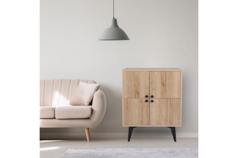 Sidobord Wynch 70 cm - Natur/Svart - Möbler - Bord & matgrupp - Avlastningsbord & sidobord - Lampbord & sidobord
