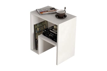 Sidobord Yepan 52 cm 2 Hyllor - Vit - Möbler - Bord & matgrupp - Avlastningsbord & sidobord - Lampbord & sidobord
