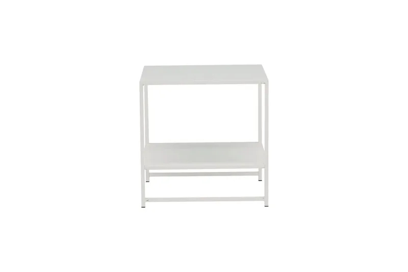 Staal Sidobord med Hylla - Vit - Möbler - Bord & matgrupp - Avlastningsbord & sidobord - Lampbord & sidobord