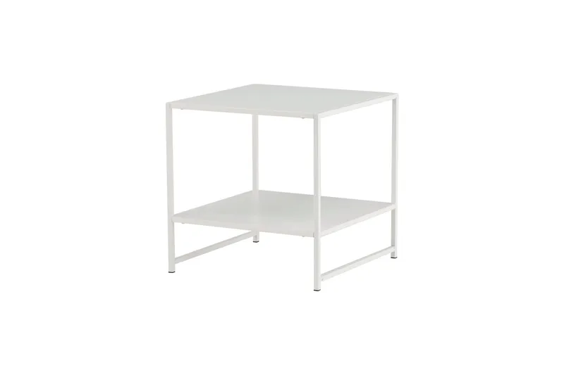 Staal Sidobord med Hylla - Vit - Möbler - Bord & matgrupp - Avlastningsbord & sidobord - Lampbord & sidobord