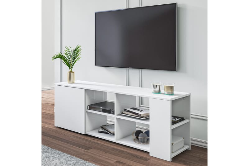 Tv-bänk Puento 150 cm - Vit - Lampbord & sidobord - Brickbord & småbord
