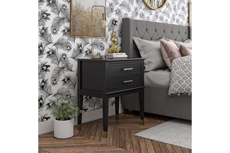 Westerleigh Sidobord 60 cm Svart/Guld - Möbler - Bord & matgrupp - Avlastningsbord & sidobord - Lampbord & sidobord
