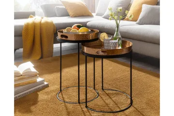 Wilhem Sidobord 33 cm Rund - Guld - Möbler - Bord & matgrupp - Avlastningsbord & sidobord - Lampbord & sidobord