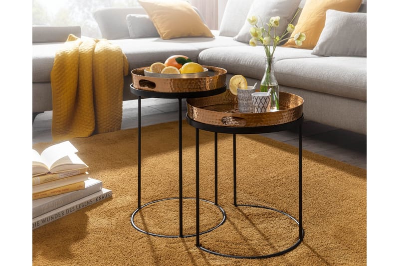 Wilhem Sidobord 33 cm Rund - Guld - Möbler - Bord & matgrupp - Avlastningsbord & sidobord - Lampbord & sidobord