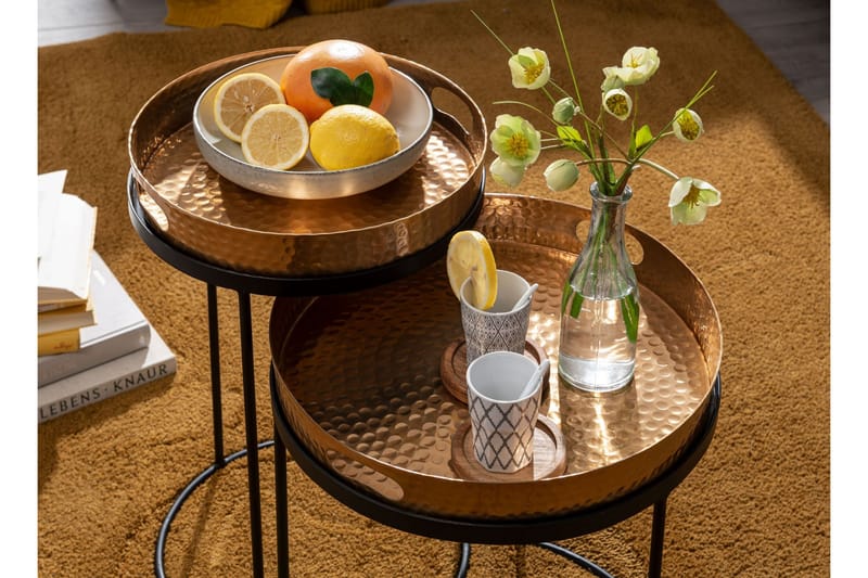 Wilhem Sidobord 33 cm Rund - Guld - Möbler - Bord & matgrupp - Avlastningsbord & sidobord - Lampbord & sidobord