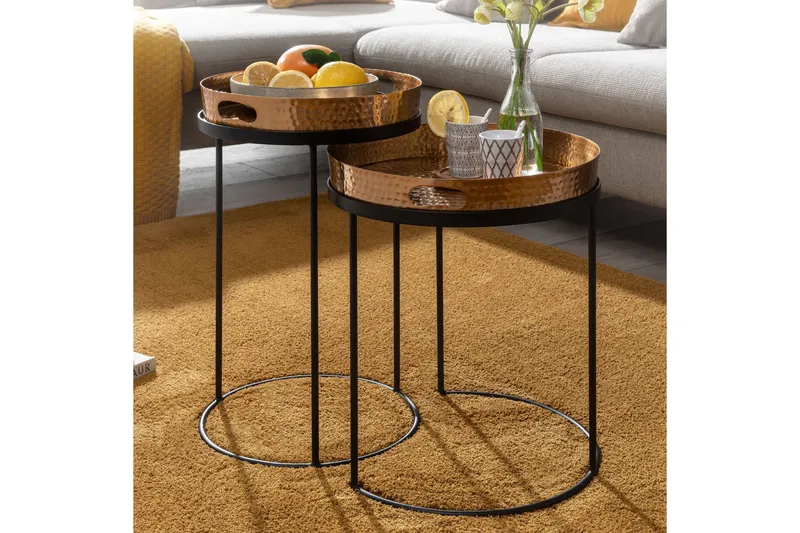 Wilhem Sidobord 33 cm Rund - Guld - Möbler - Bord & matgrupp - Avlastningsbord & sidobord - Lampbord & sidobord