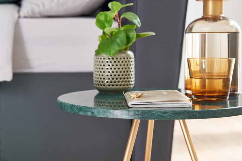 Wilhem Sidobord 38 cm Rund - Grön - Möbler - Bord & matgrupp - Avlastningsbord & sidobord - Lampbord & sidobord