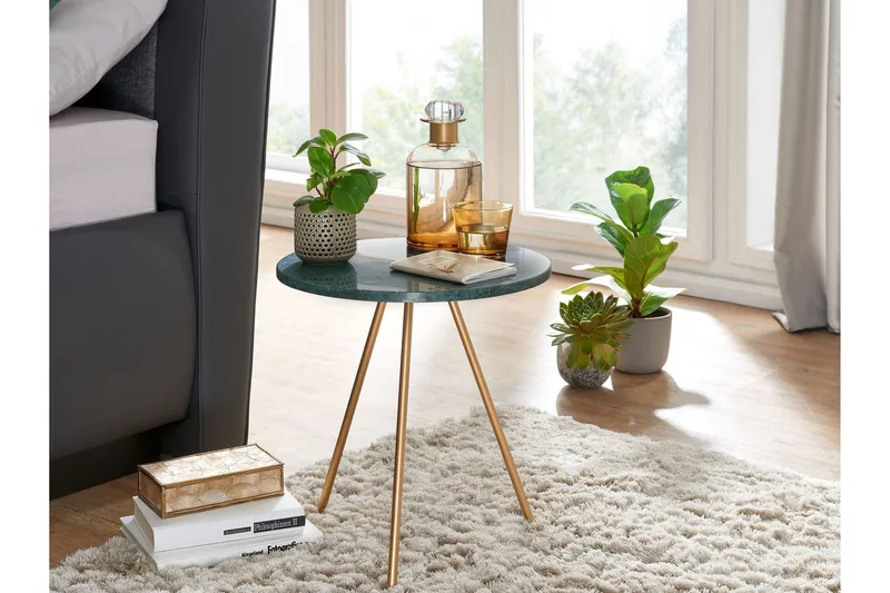 Wilhem Sidobord 38 cm Rund - Grön - Möbler - Bord & matgrupp - Avlastningsbord & sidobord - Lampbord & sidobord