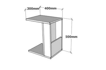 Yggersryd Sidobord 30x50x30 cm - Vit - Möbler - Bord & matgrupp - Avlastningsbord & sidobord - Lampbord & sidobord