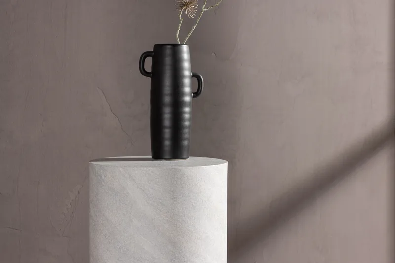 York Travertin Sidobord 50 cm - Grå - Möbler - Bord & matgrupp - Avlastningsbord & sidobord - Piedestal & blompiedestal