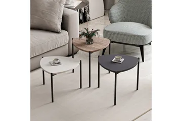 Lenny Satsbord - Vit/Antracit/Valnöt - Möbler - Bord & matgrupp - Avlastningsbord & sidobord - Satsbord