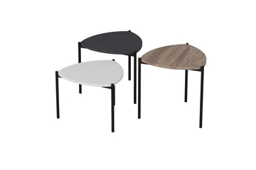 Lenny Satsbord - Vit/Antracit/Valnöt - Möbler - Bord & matgrupp - Avlastningsbord & sidobord - Satsbord