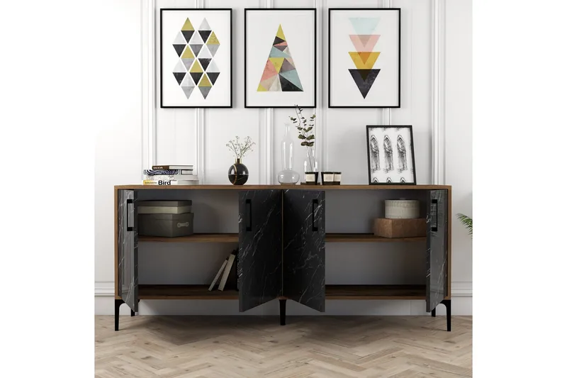 Levents Avlastningsbord 180 cm - Valnöt/Svart - Möbler - Bord & matgrupp - Avlastningsbord & sidobord - Konsolbord & hallbord