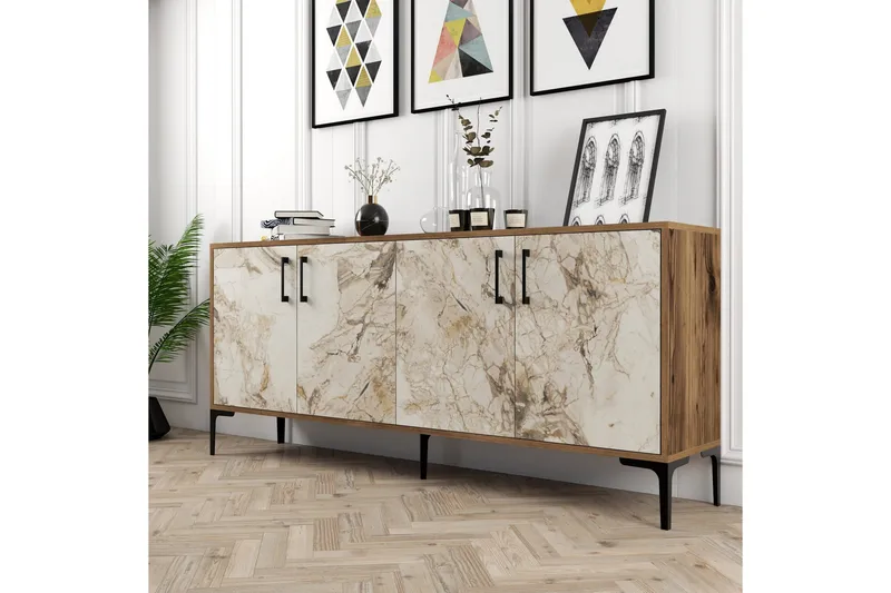 Levents Avlastningsbord 180 cm - Valnöt/Vit - Möbler - Bord & matgrupp - Avlastningsbord & sidobord - Konsolbord & hallbord