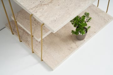 Lifon Sidobord 50 cm - Guld/Marmor - Möbler - Bord & matgrupp - Avlastningsbord & sidobord - Brickbord & småbord