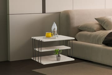 Lifon Sidobord 50 cm - Svart/Marmor - Möbler - Bord & matgrupp - Avlastningsbord & sidobord - Lampbord & sidobord