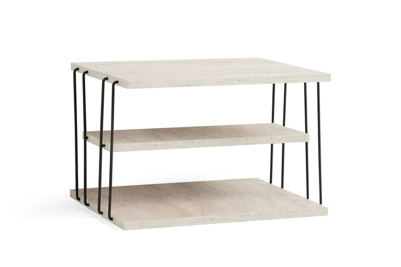 Lifon Sidobord 50 cm - Svart/Marmor - Möbler - Bord & matgrupp - Avlastningsbord & sidobord - Lampbord & sidobord