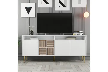 Lissione Konsollbord 180 cm - Guld/Vit - Möbler - TV- & Mediamöbler - TV-skåp