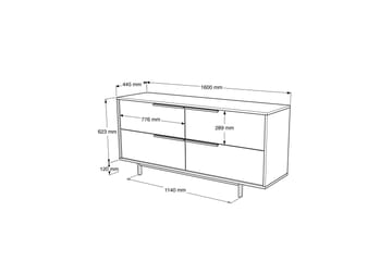 Liyakat Konsollbord 160 cm - Vit - Möbler - Bord & matgrupp - Avlastningsbord & sidobord - Konsolbord & hallbord