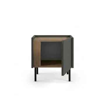Lomar Nattduksbord 45,5x47,8x35 cm - Naturlig ek/Antracit/Svart - Möbler - Bord & matgrupp - Avlastningsbord & sidobord - Sängbord & nattduksbord