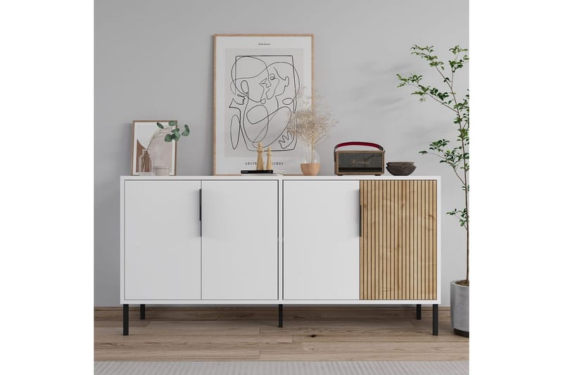 Lorien Konsollbord 150 cm - Vit/Ek - Möbler - Bord & matgrupp - Avlastningsbord & sidobord - Konsolbord & hallbord