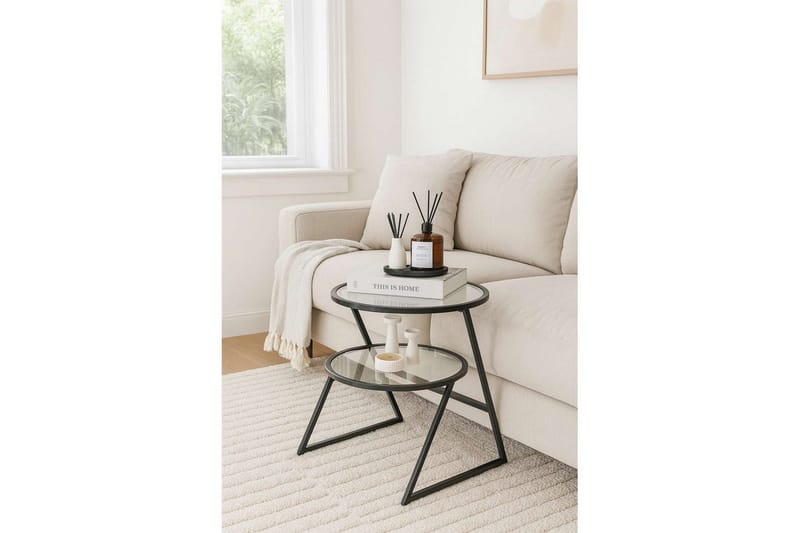 Lorigulla Sidobord 42x35 cm - Svart - Möbler - Bord & matgrupp - Avlastningsbord & sidobord - Lampbord & sidobord