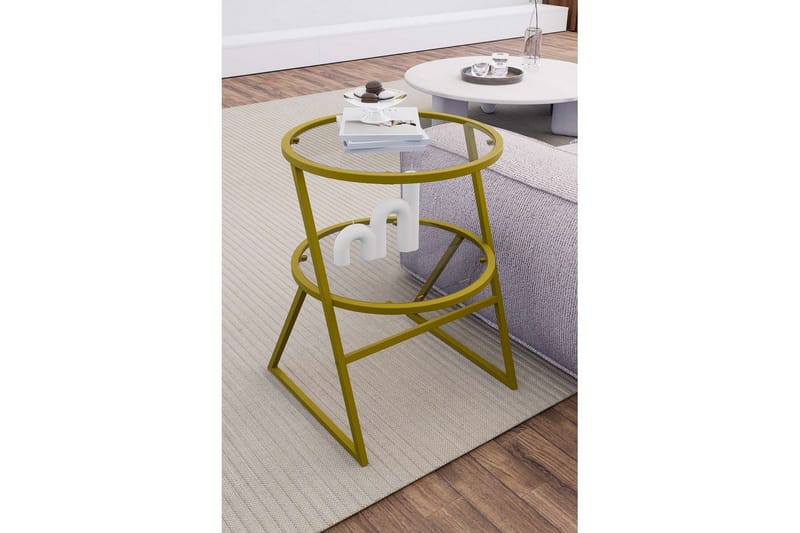 Lorigulla Sidobord 42x42 cm - Guld - Möbler - Bord & matgrupp - Avlastningsbord & sidobord - Lampbord & sidobord