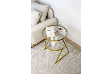 Lorigulla Sidobord 42x42 cm - Guld - Möbler - Bord & matgrupp - Avlastningsbord & sidobord - Lampbord & sidobord