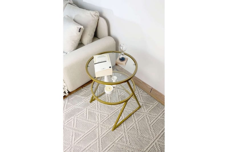 Lorigulla Sidobord 42x42 cm - Guld - Möbler - Bord & matgrupp - Avlastningsbord & sidobord - Lampbord & sidobord