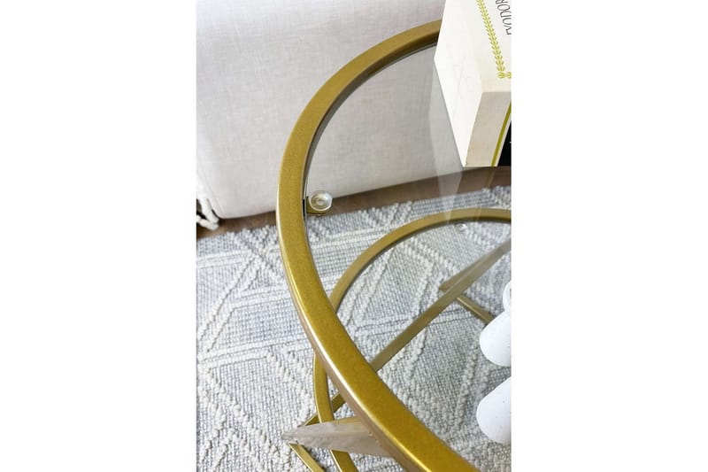 Lorigulla Sidobord 42x42 cm - Guld - Möbler - Bord & matgrupp - Avlastningsbord & sidobord - Lampbord & sidobord