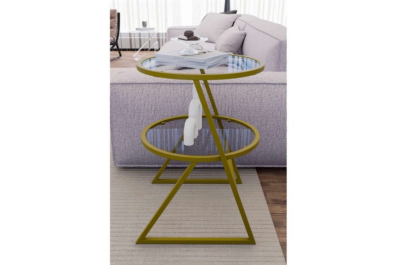 Lorigulla Sidobord 42x42 cm - Guld - Möbler - Bord & matgrupp - Avlastningsbord & sidobord - Lampbord & sidobord