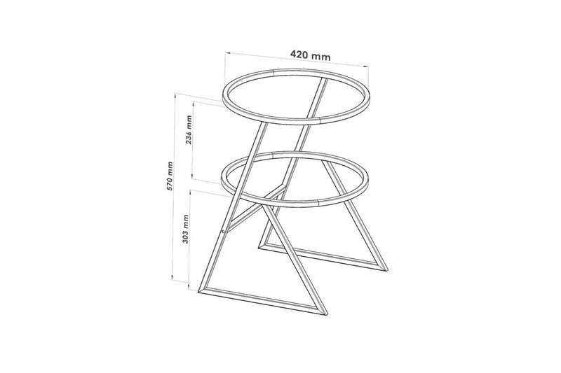 Lorigulla Sidobord 42x42 cm - Svart/Grå - Möbler - Bord & matgrupp - Avlastningsbord & sidobord - Lampbord & sidobord