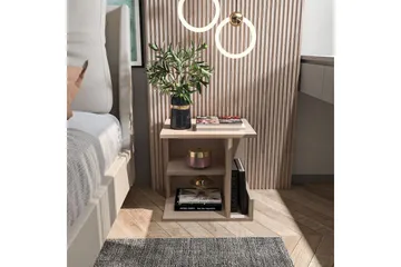 Lorik Sängbord 45 cm - Beige - Möbler - Bord & matgrupp - Avlastningsbord & sidobord - Sängbord & nattduksbord