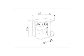 Lorik Sängbord 45 cm - Ek - Möbler - Bord & matgrupp - Avlastningsbord & sidobord - Sängbord & nattduksbord