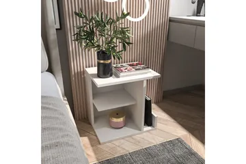 Lorik Sängbord 45 cm - Vit - Möbler - Bord & matgrupp - Avlastningsbord & sidobord - Sängbord & nattduksbord