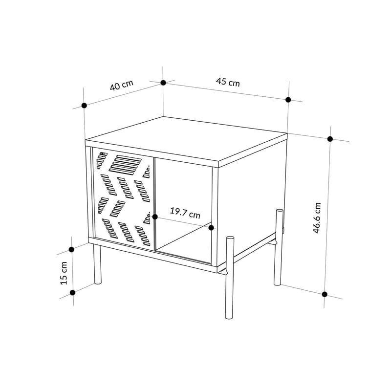 Losina Sängbord 45 cm - Hitit - Möbler - Bord & matgrupp - Avlastningsbord & sidobord - Sängbord & nattduksbord