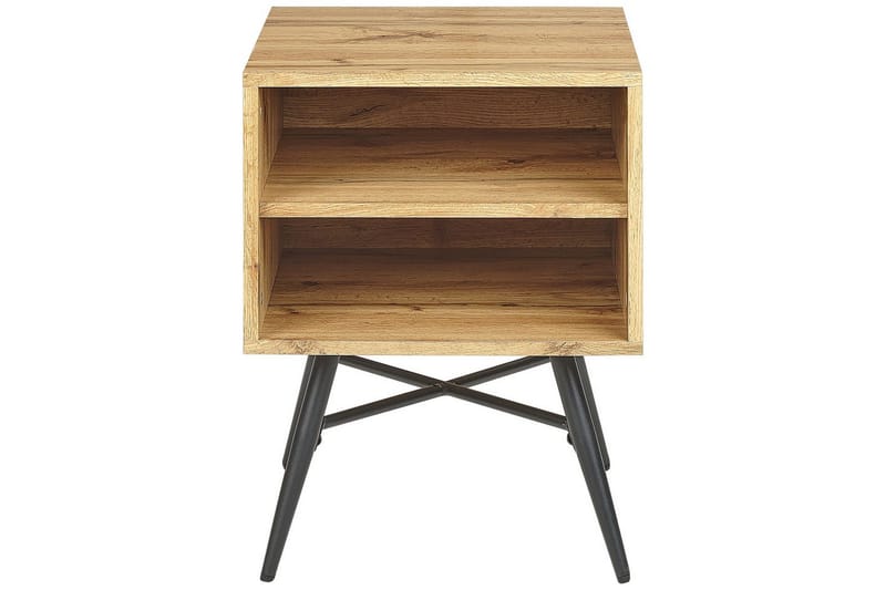 Lubock Sängbord 40 cm i Trä med Ekutseende och Förvaring - Ljusbrun - Möbler - Bord & matgrupp - Avlastningsbord & sidobord - Sängbord & nattduksbord
