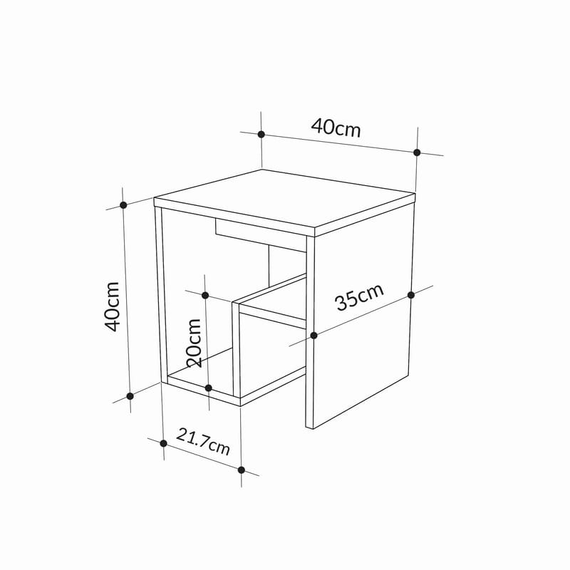 Lumira Sidobord 40 cm - Hitit - Möbler - Bord & matgrupp - Avlastningsbord & sidobord - Brickbord & småbord