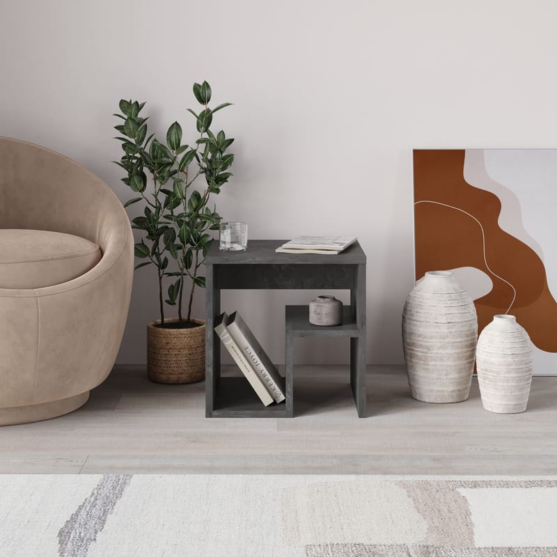 Lumira Sidobord 40 cm - Retro Grey - Möbler - Bord & matgrupp - Avlastningsbord & sidobord - Brickbord & småbord