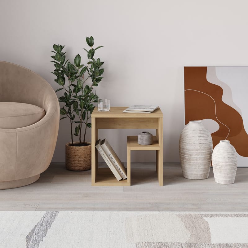 Lumira Sidobord 40 cm - Sapphire Oak - Möbler - Bord & matgrupp - Avlastningsbord & sidobord - Brickbord & småbord