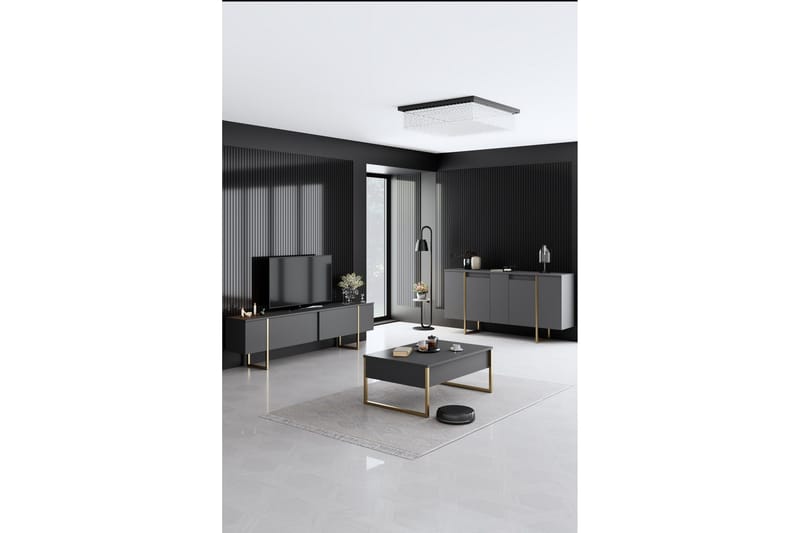 Luxe Konsollbord 160 cm - Grå/Guld - Möbler - Bord & matgrupp - Avlastningsbord & sidobord - Konsolbord & hallbord