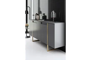 Luxe Konsollbord 160 cm - Grå/Guld - Förvaring - Förvaringsmöbler - Sideboard & skänk