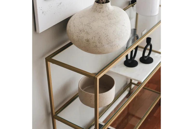 Lychester Avlastningsbord 100 cm - Guld - Möbler - Bord & matgrupp - Avlastningsbord & sidobord - Konsolbord & hallbord